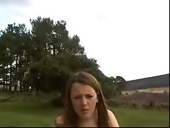 Preggo strips nude in the open air